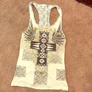 Angels and diamonds razor back tank